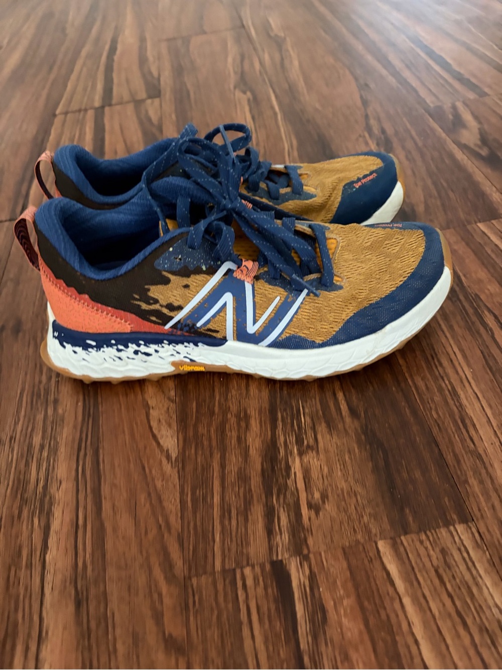New Balance women’s Trail Sneakers — Blue, Tan & Coral Accents